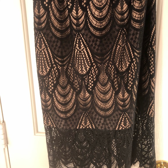 One Shoulder Black Lace Dress - Picture 5 of 8